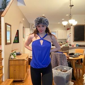 Blue dressy tank top